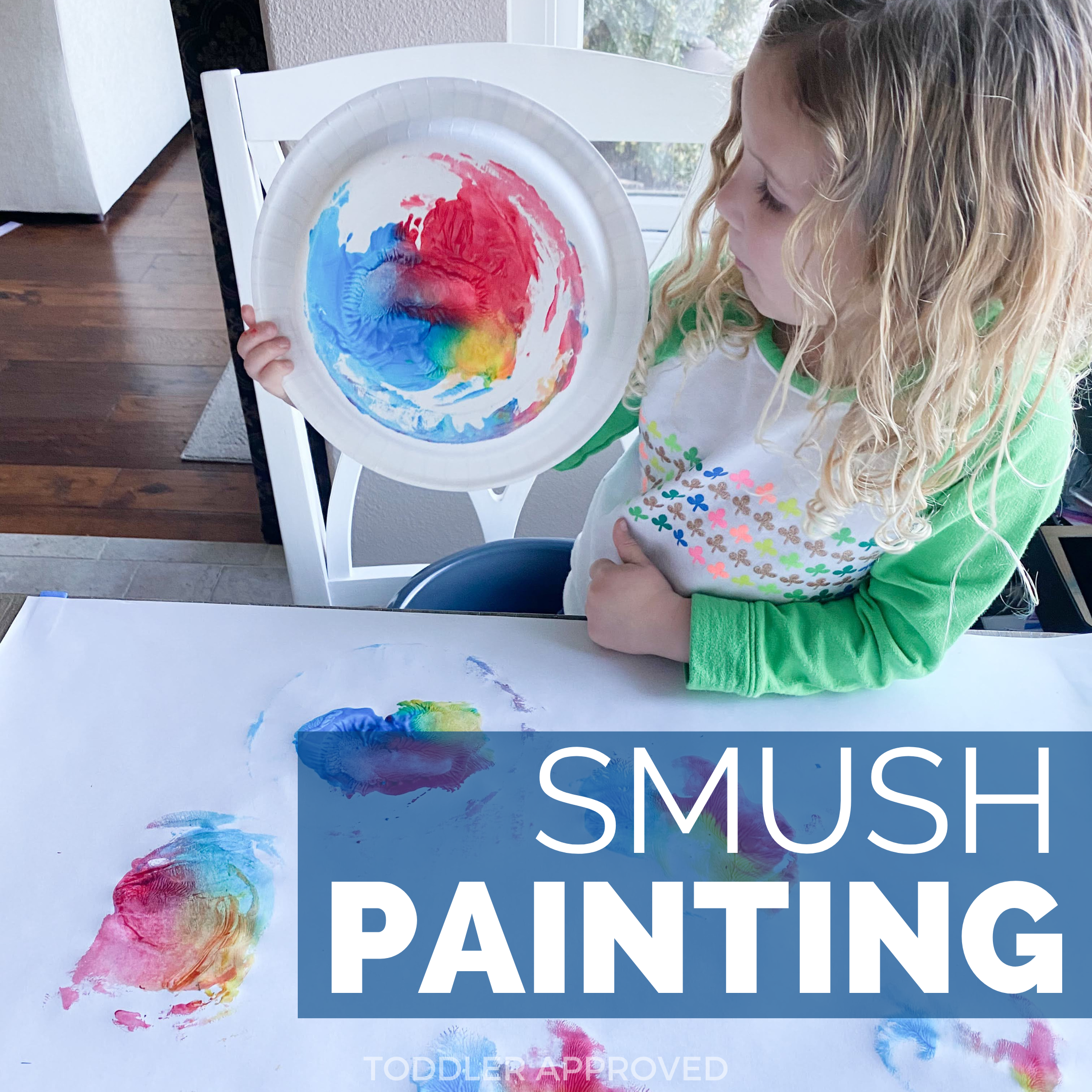 Paper Plate Smush : Easy Painting Activity