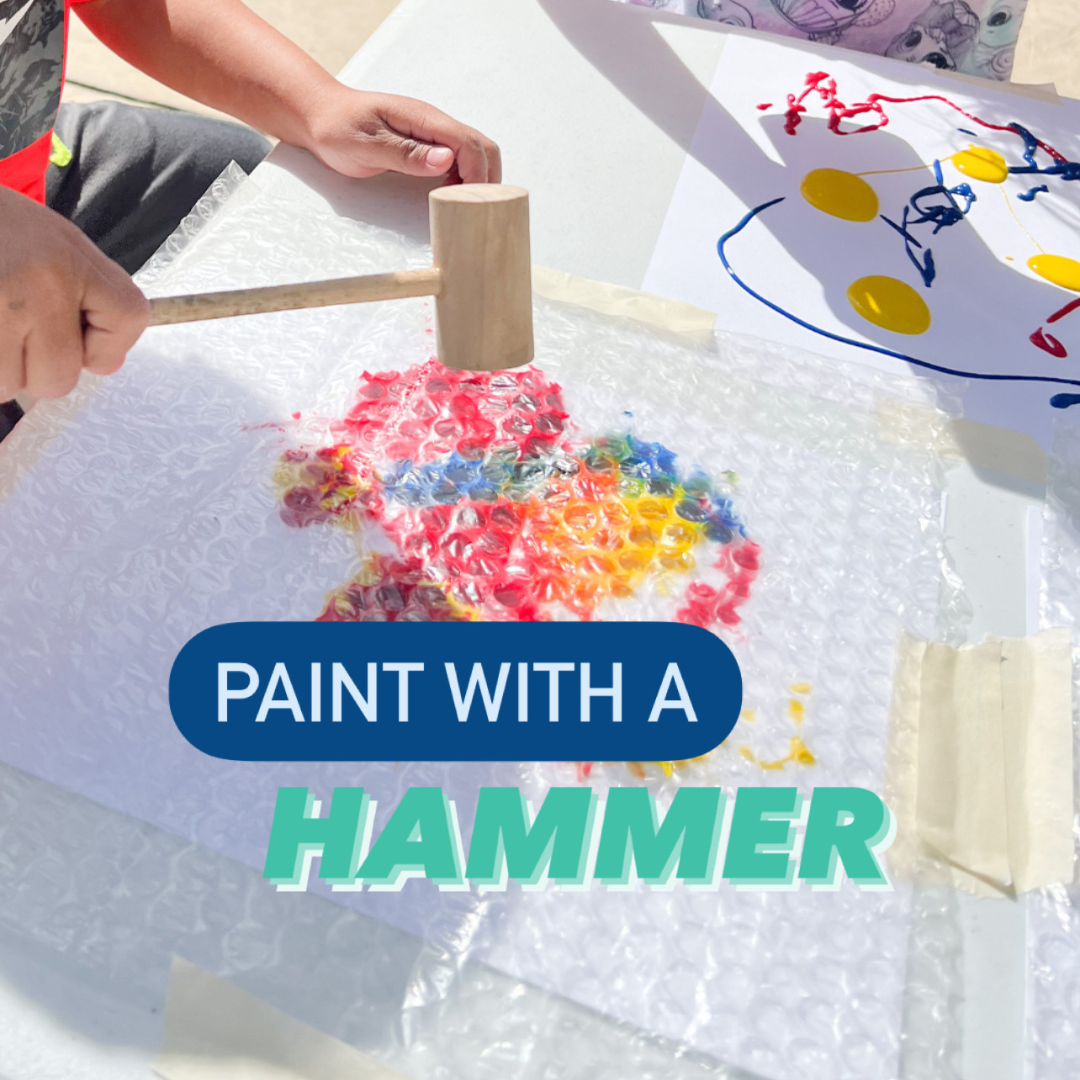 Toddler Art Activity with Hammers